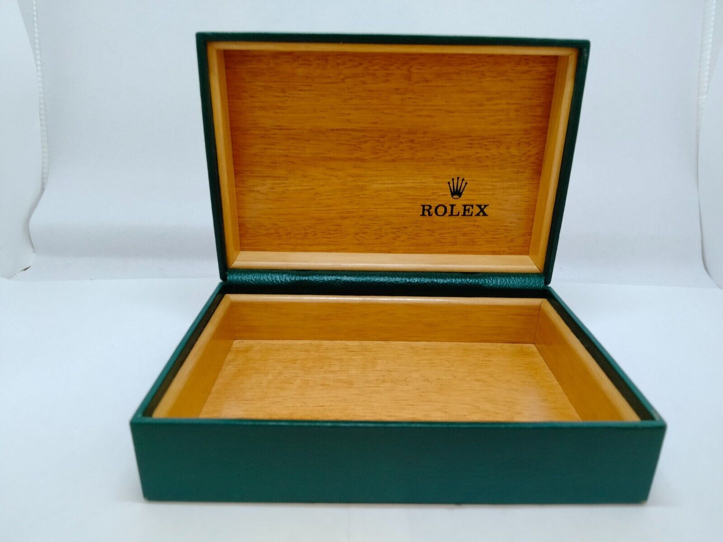 VINTAGE GENUINE ROLEX watch box case no inner cushion 68.00.71 Green 0619001y10S