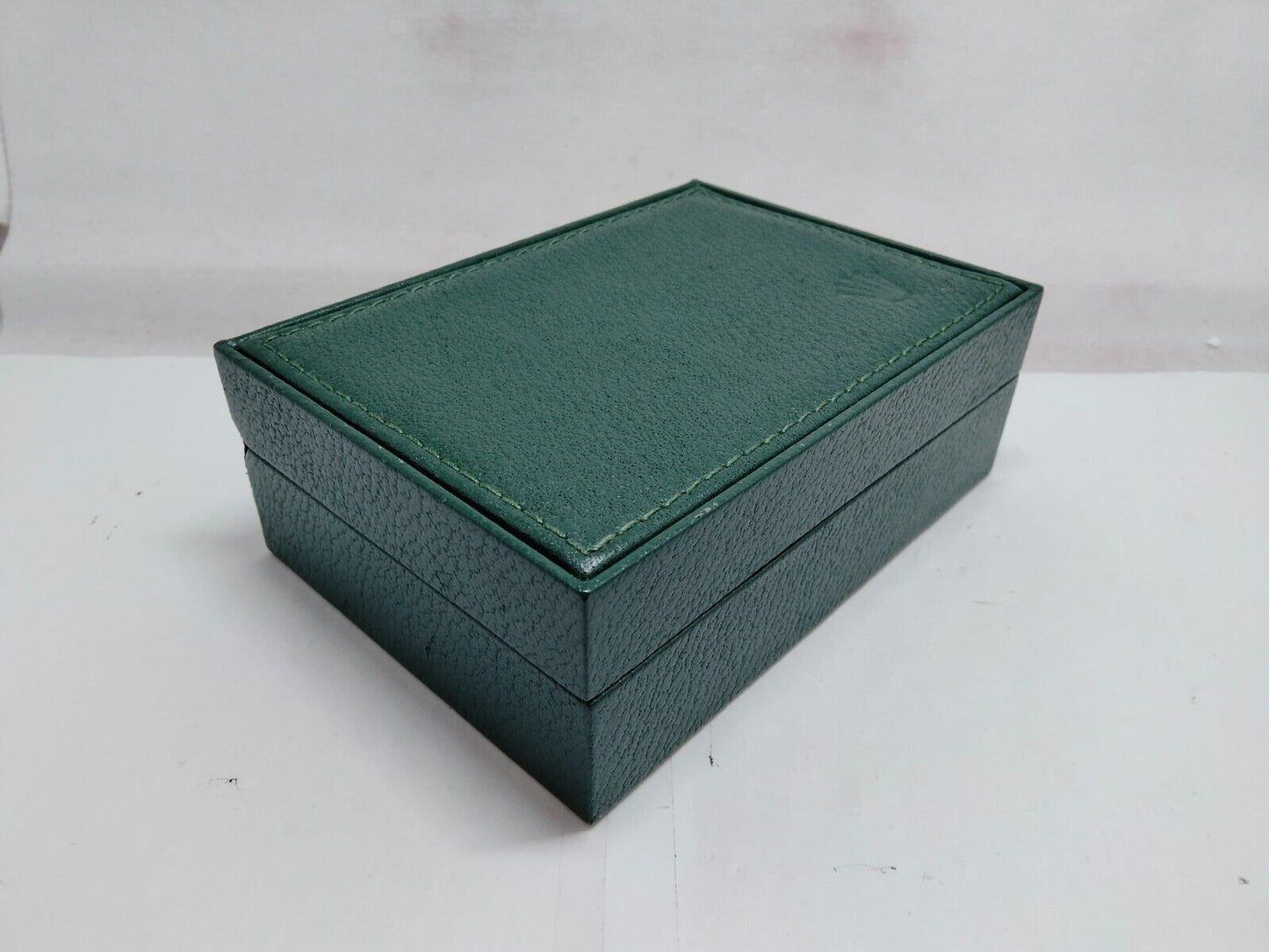 VINTAGE GENUINE ROLEX watch box case 68.00.55 Green wood leather 1223004y1S