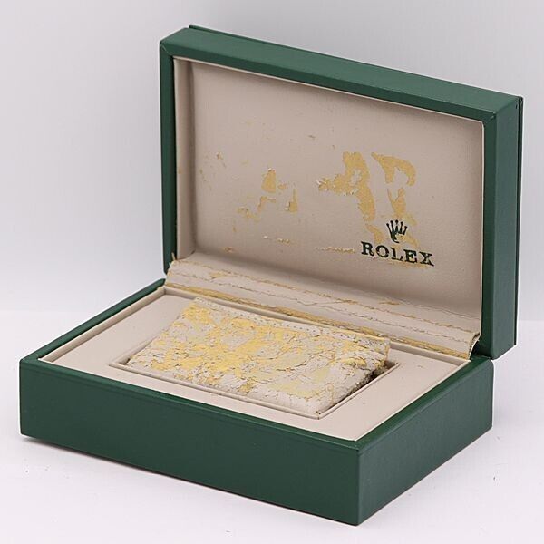 VINTAGE GENUINE ROLEX watch box case 68.00.2 Green wood leather 231017011yS