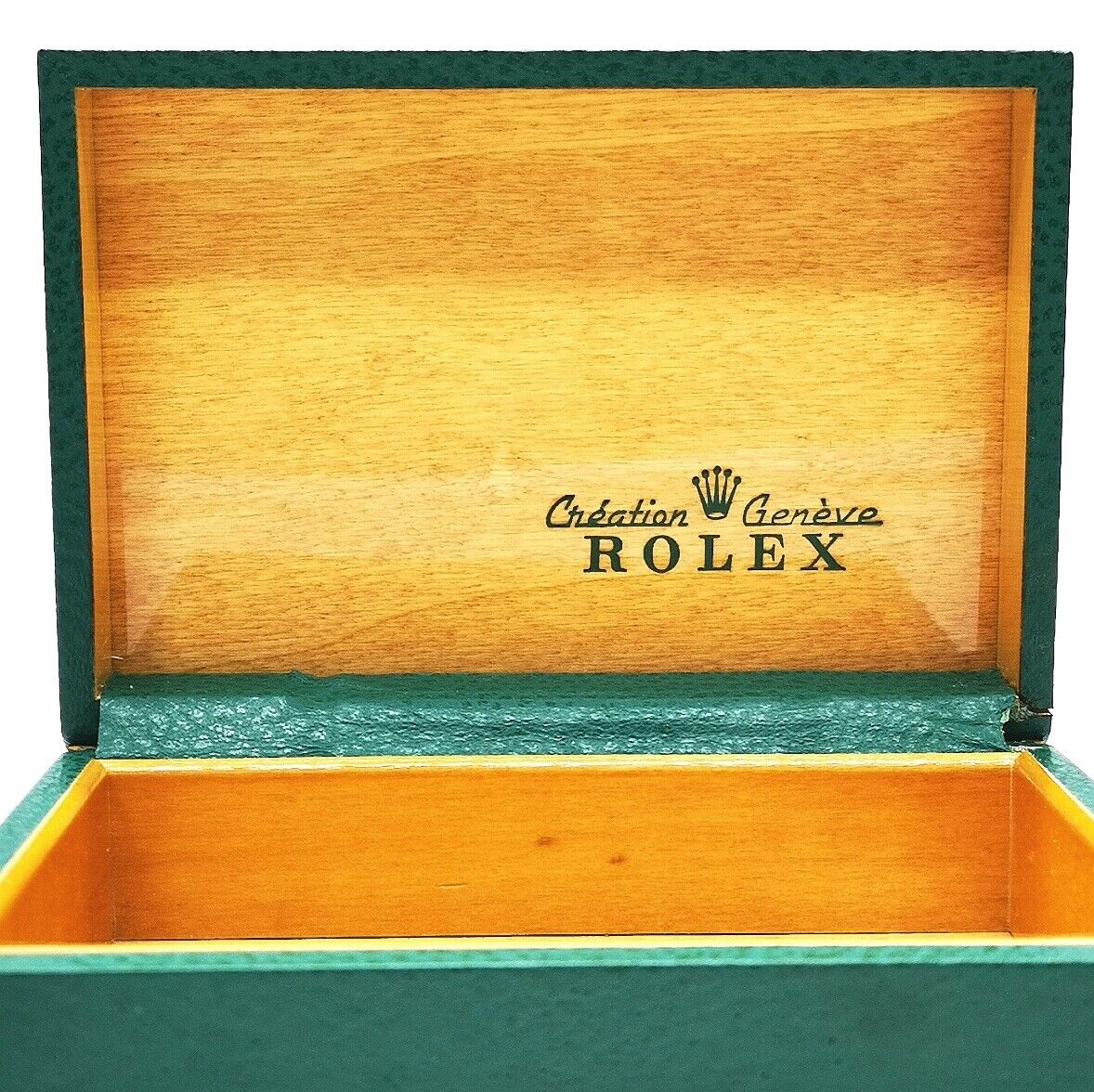 VINTAGE GENUINE ROLEX green watch box case no inner cushion 68.00.3 0420002e