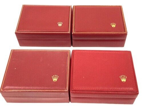 VINTAGE GENUINE ROLEX watch box case 14.00.08 Red wood no inner 231125004y1S