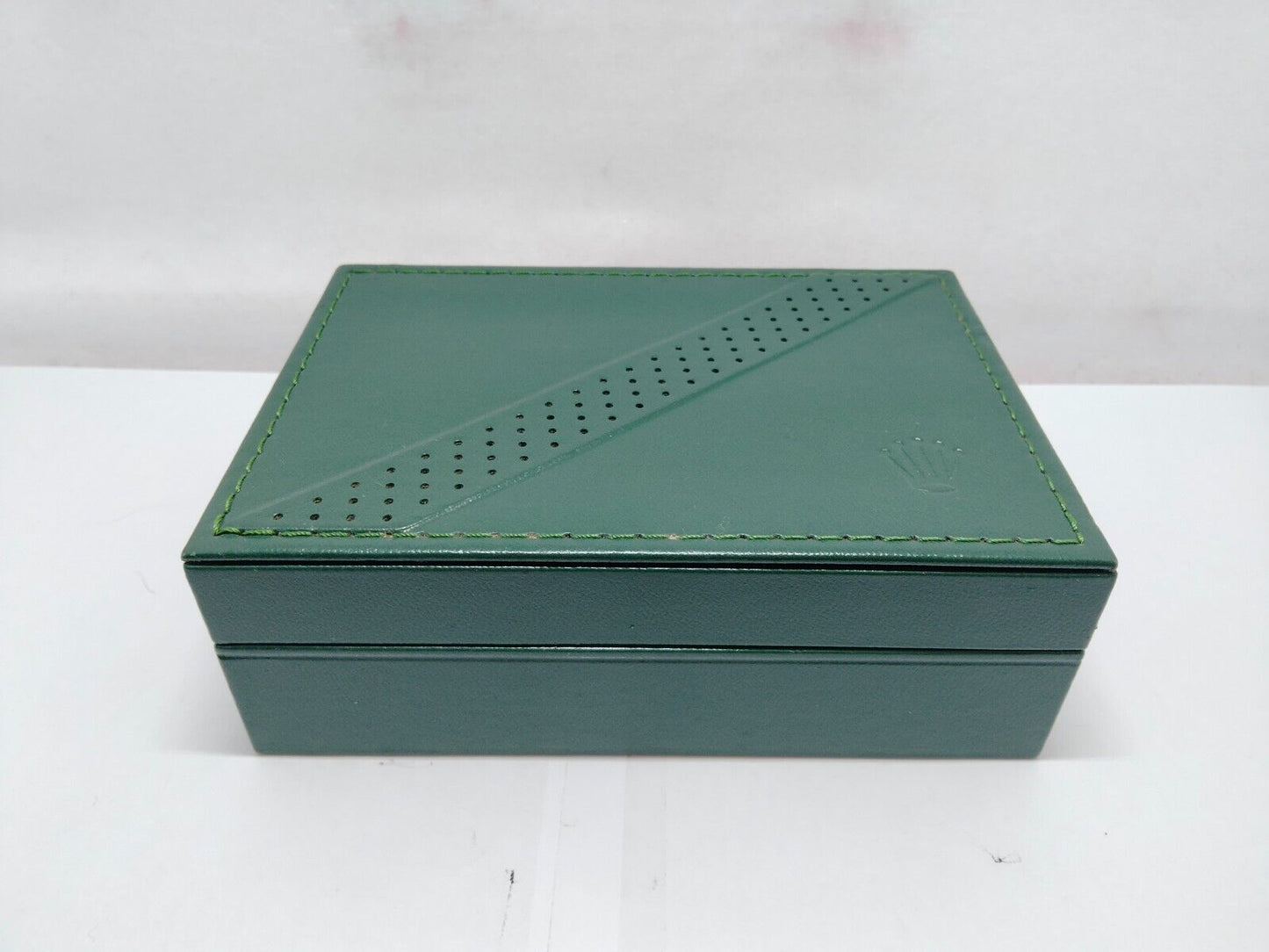 VINTAGE GENUINE ROLEX Green Watch Box Case no inner cushion wood 1118001y2S