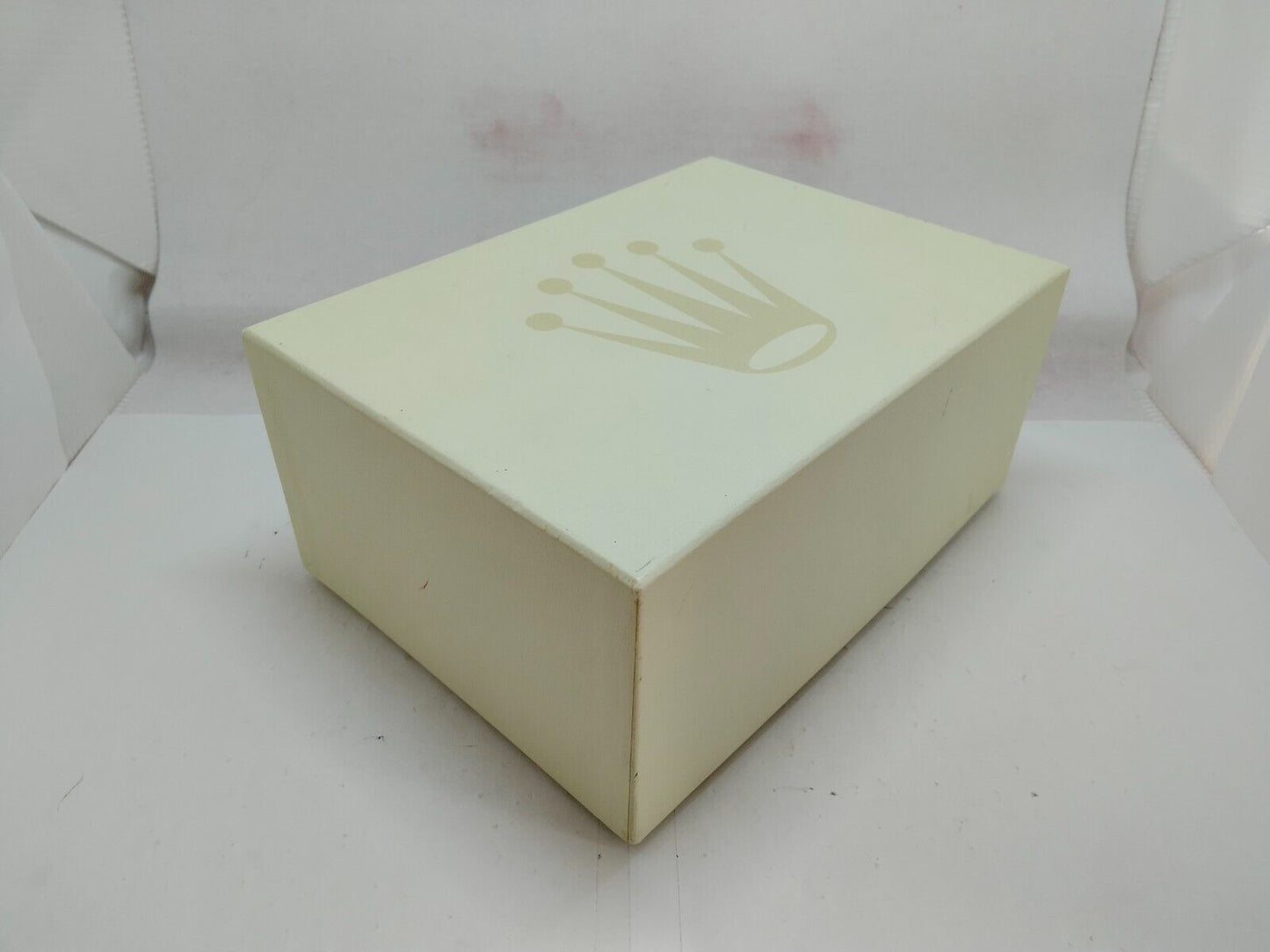 VINTAGE GENUINE ROLEX watch box case paper box case white 0201001e1S