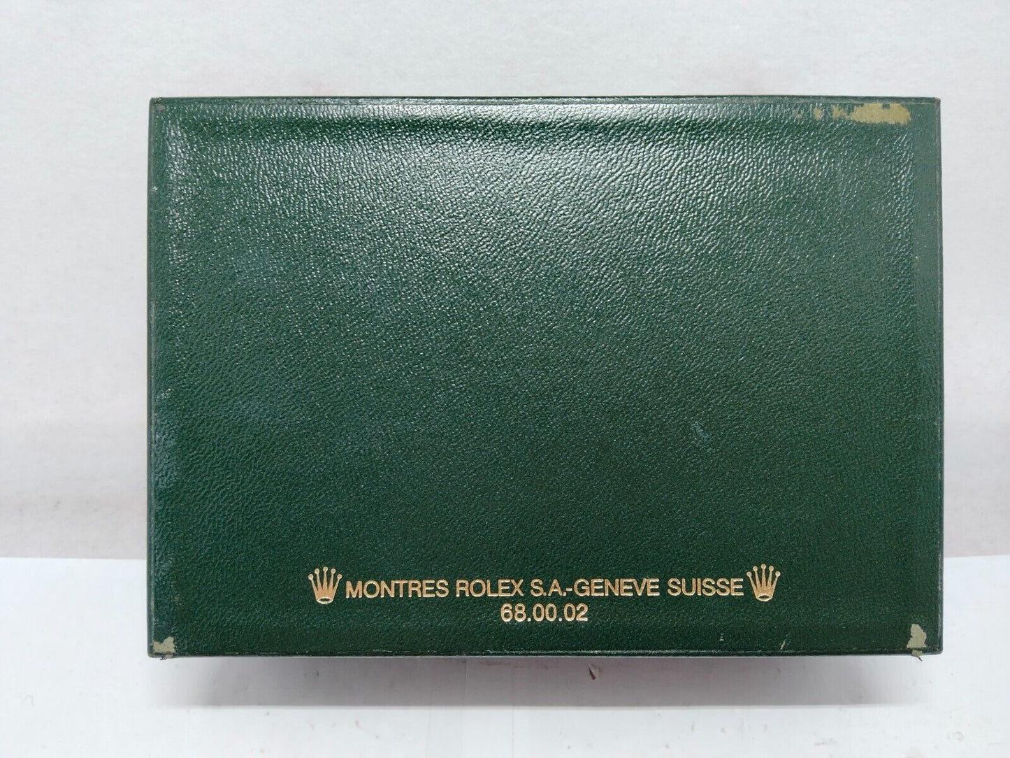 VINTAGE GENUINE ROLEX watch box case 68.00.02 Green no inner wood 0208001y4S