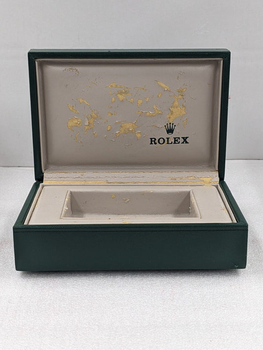 VINTAGE GENUINE ROLEX Green watch box case 68.00.2 leather no inner 231109004y5S