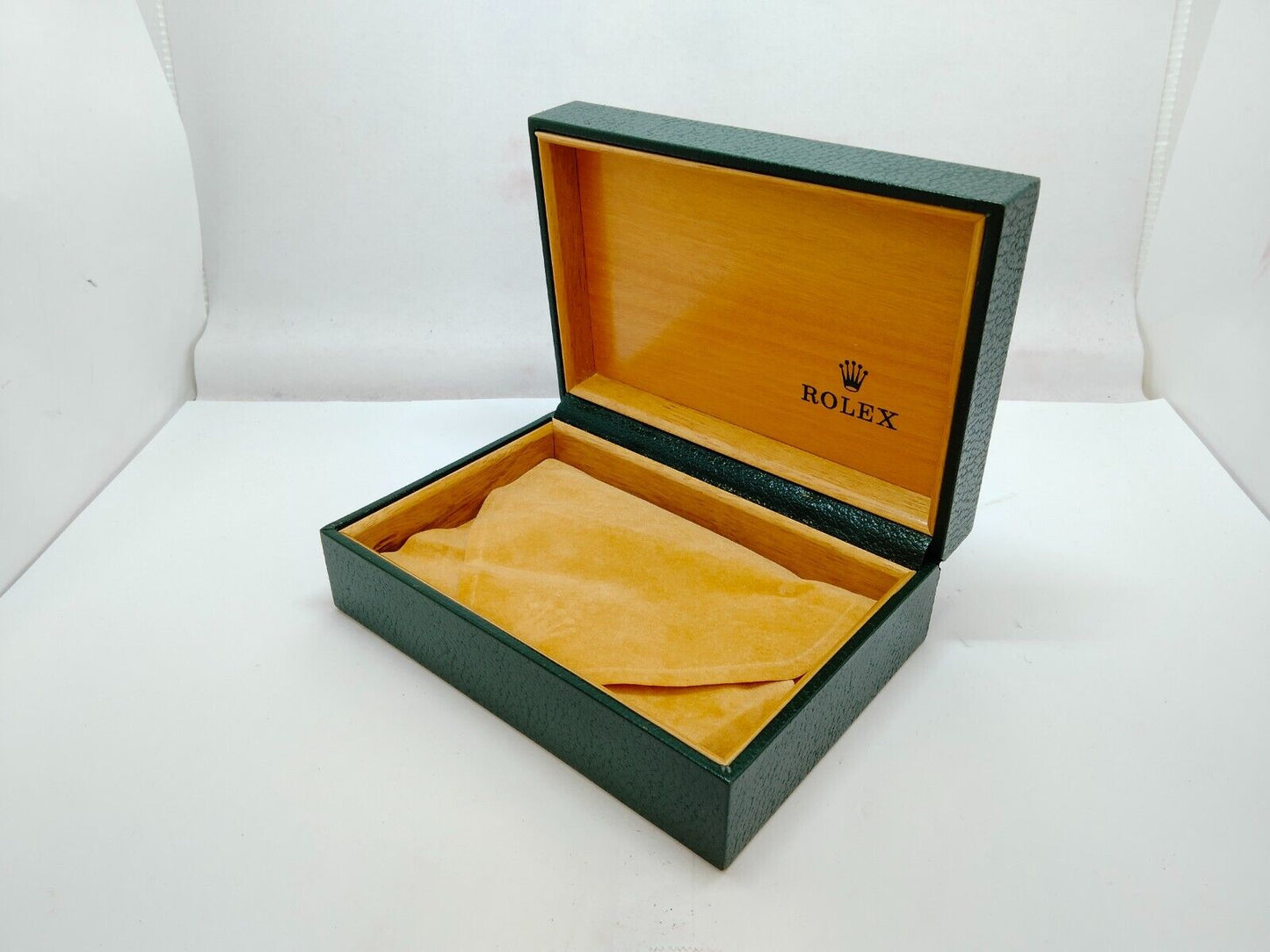 VINTAGE GENUINE ROLEX Green watch box case 68.00.55 no inner cushion 0905001y7S