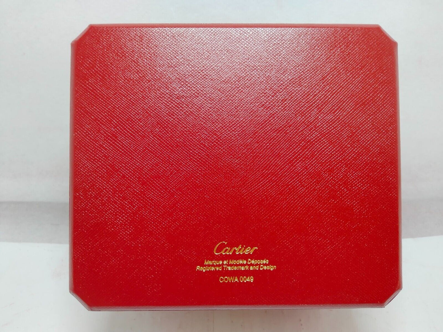 VINTAGE GENUINE CARTIER watch box case wood leather red COWA 0049 231113018mS