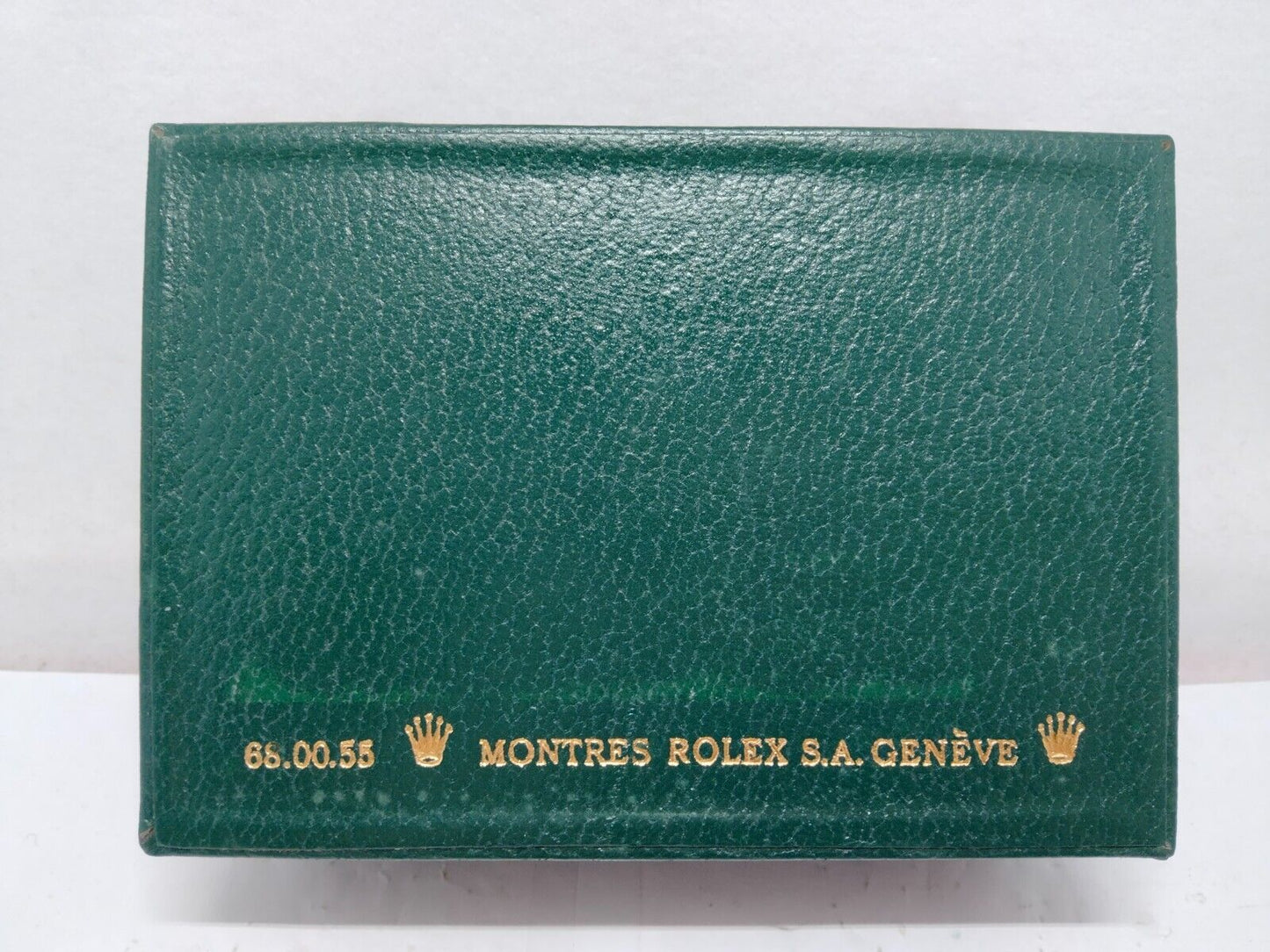 VINTAGE GENUINE ROLEX watch box case 68.00.55 wood no inner green 0208001y2S