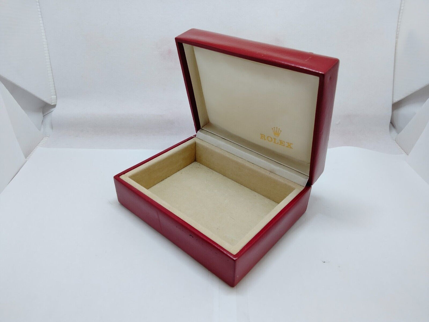 VINTAGE GENUINE ROLEX watch box case no inner cushion 14.00.02 red 1120011y5S