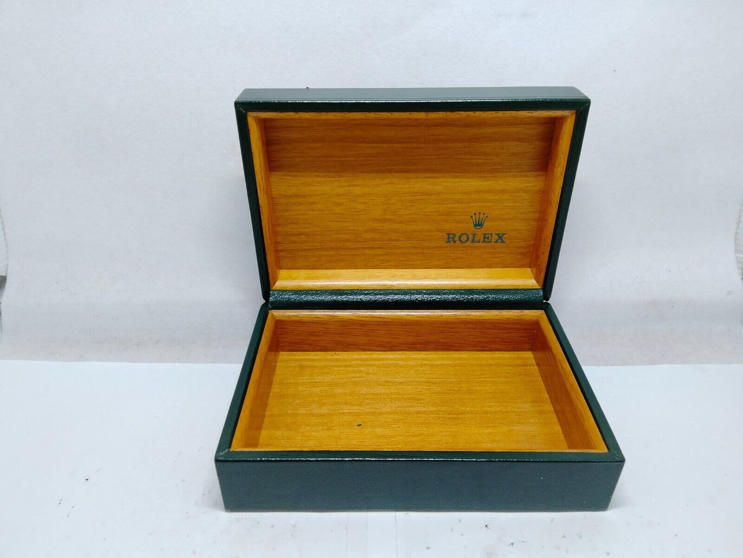 VINTAGE GENUINE ROLEX watch box case 68.00.02 Green no inner wood 0208001y4S