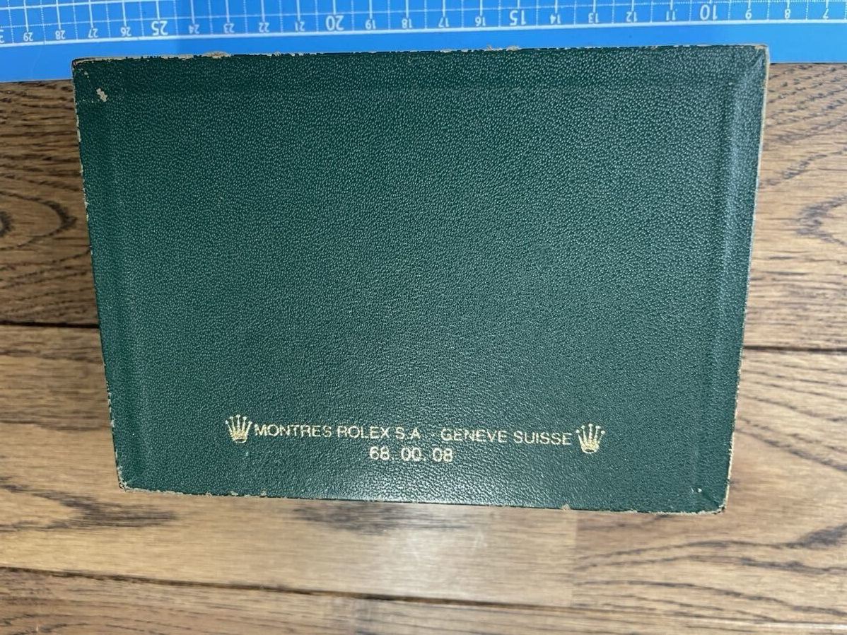 VINTAGE GENUINE ROLEX watch box case 68.00.08 Green wood no inner 231226002yS