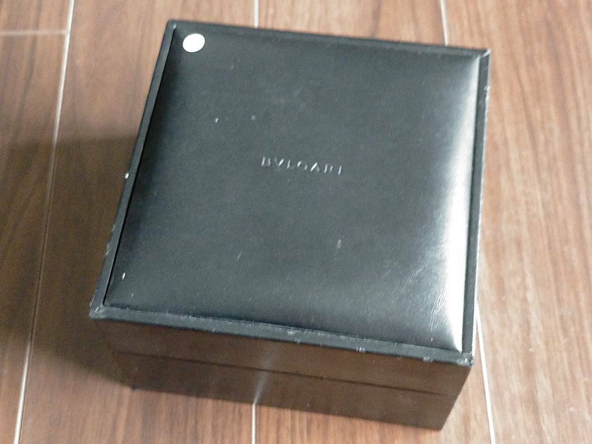 VINTAGE GENUINE BVLGARI watch box case booklet black leather 0516006y