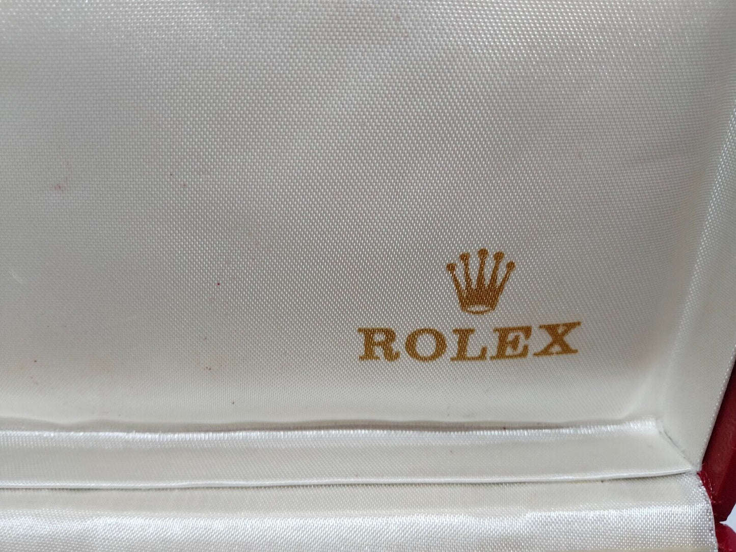 VINTAGE GENUINE ROLEX watch box case red 14.00.02 wood no inner 230921008y5S