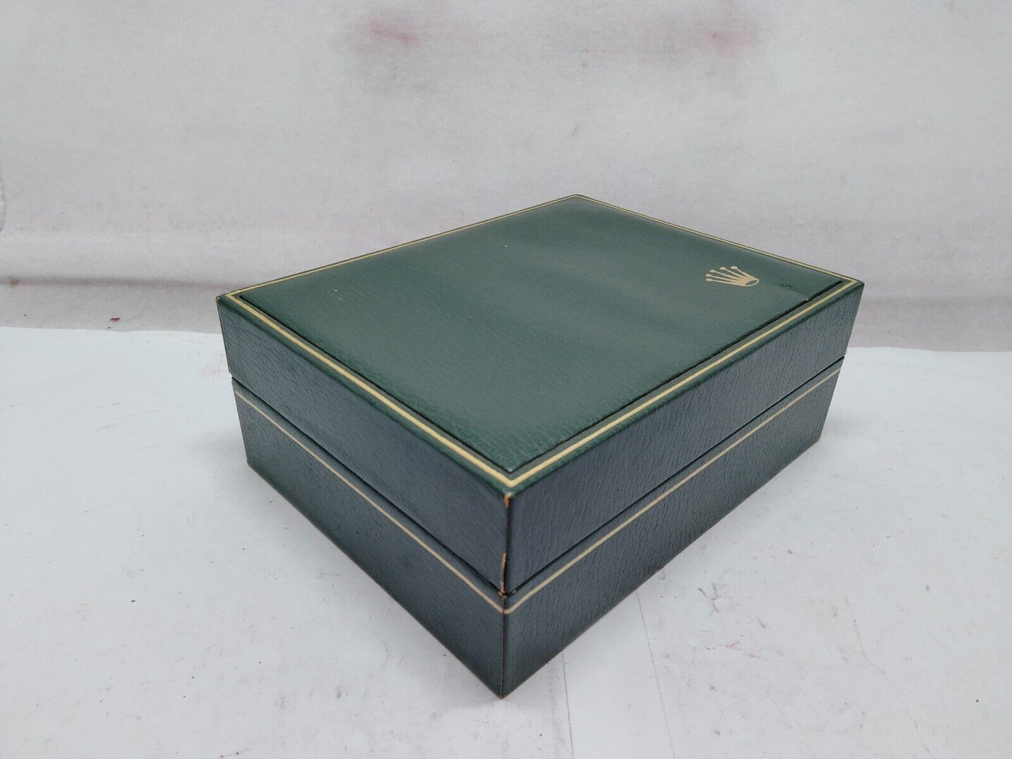 VINTAGE GENUINE ROLEX watch box case 11.00.91 Green wood no inner 231203007y2S