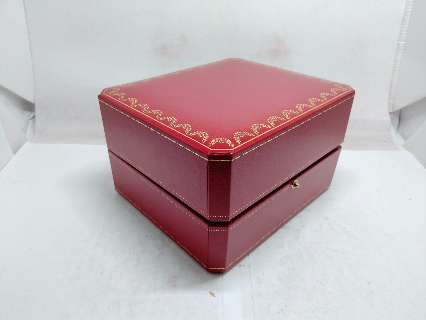 VINTAGE GENUINE CARTIER Red watch box case  leather booklet card 230530003yS