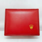 VINTAGE GENUINE ROLEX watch box case 14.00.71 red leather wood 1010002y4S