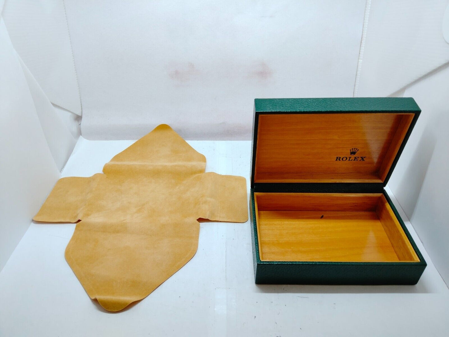 VINTAGE GENUINE ROLEX watch box case booklet 68.00.55 wood no inner 1228001y2S