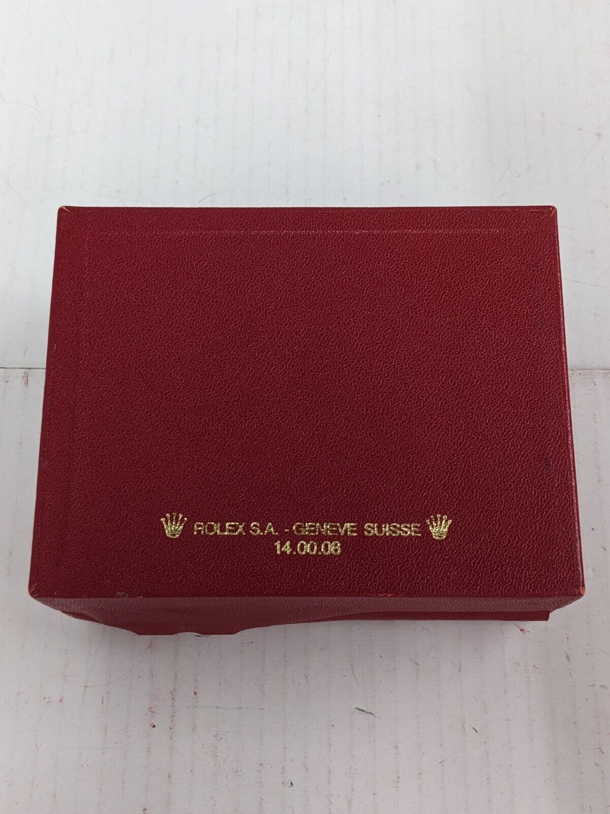 VINTAGE GENUINE ROLEX red watch box case 14.00.08 no inner junk 230906003y1S