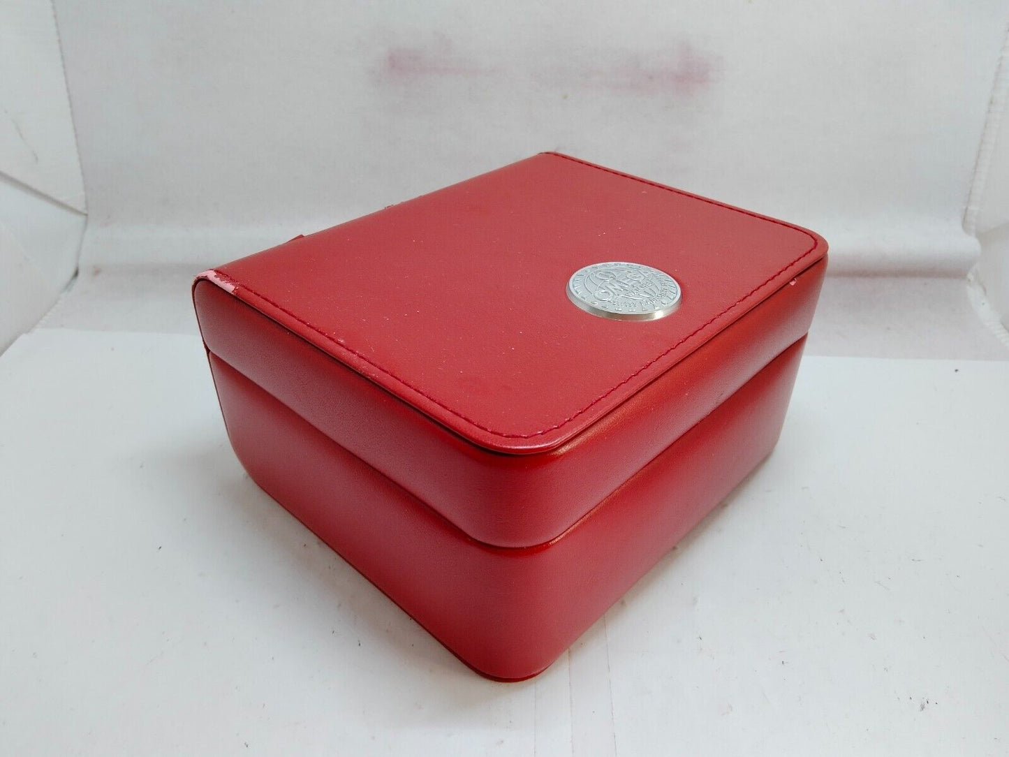 VINTAGE GENUINE OMEGA Seamaster Speedmaster watch box case Red 230809003yS