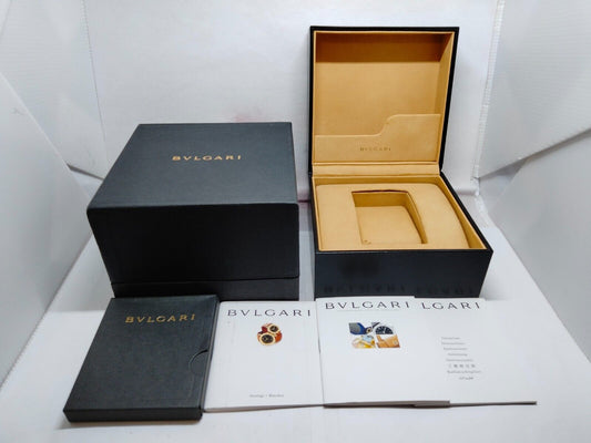 VINTAGE GENUINE BVLGARI watch box case booklet warranty guarantee 230902017yS