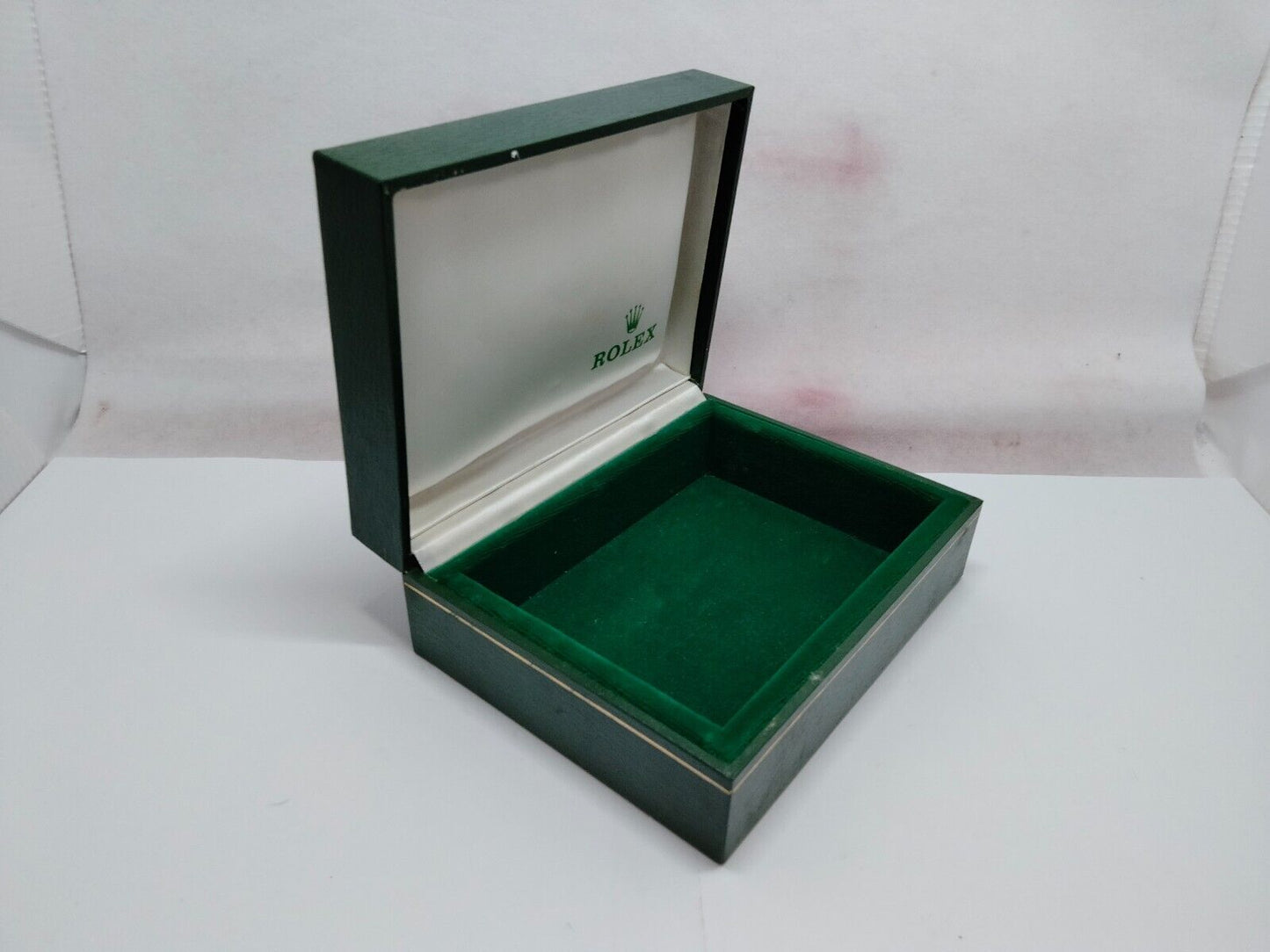 GENUINE ROLEX Green watch box case 11.00.2 wood leather no inner 230625002yS