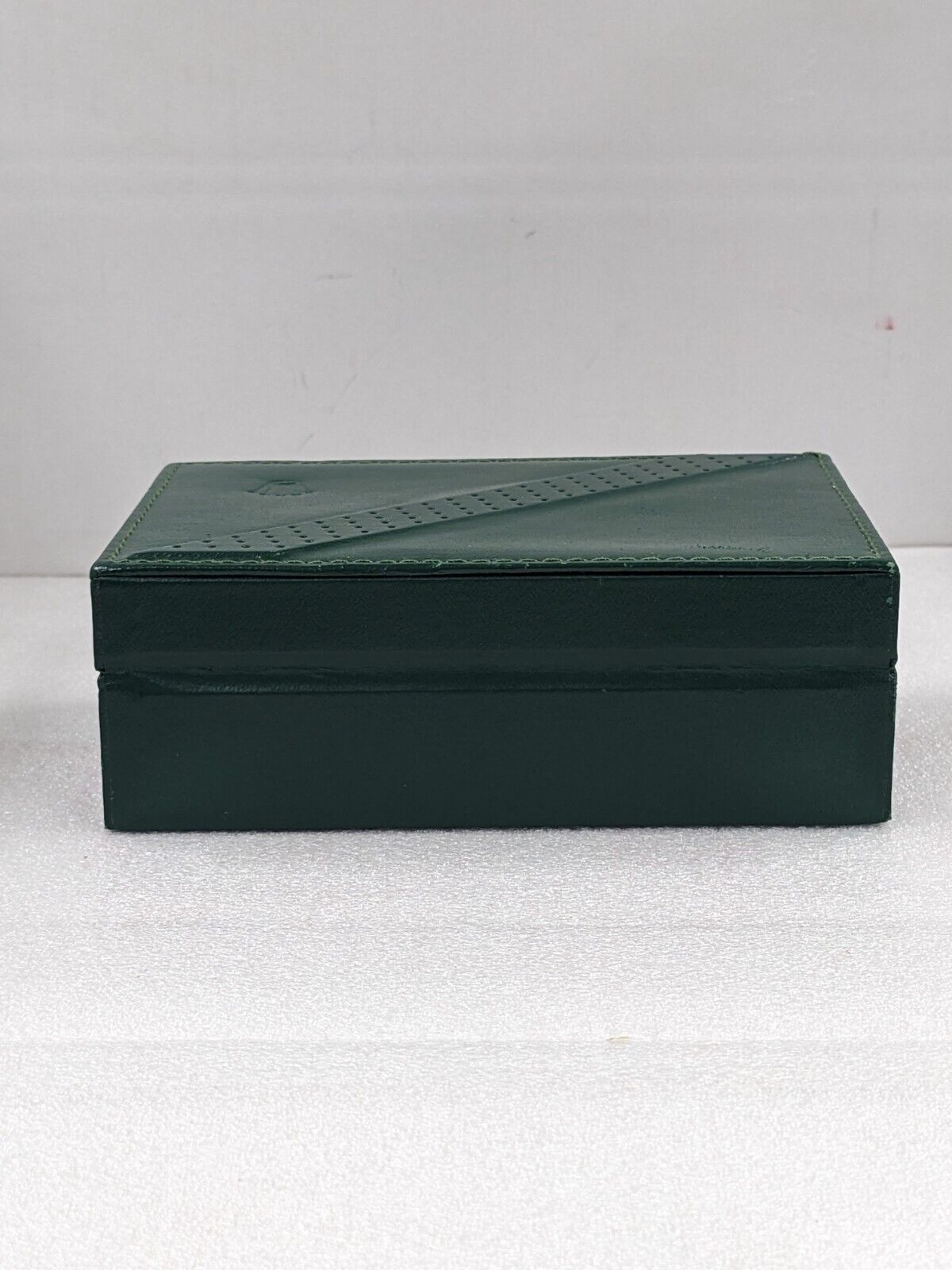 VINTAGE GENUINE ROLEX Green watch box case 68.00.06 leather wood 231109004y6S