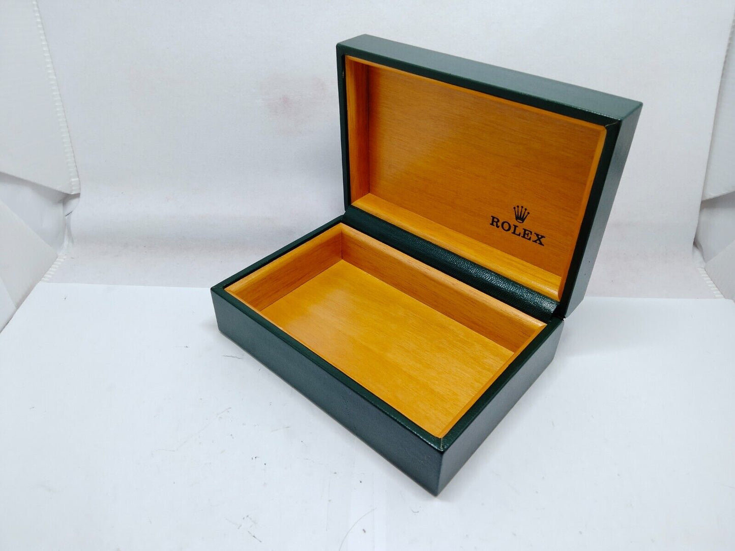 VINTAGE GENUINE ROLEX watch box case 68.00.2 no inner cushion wood 1210002y2S