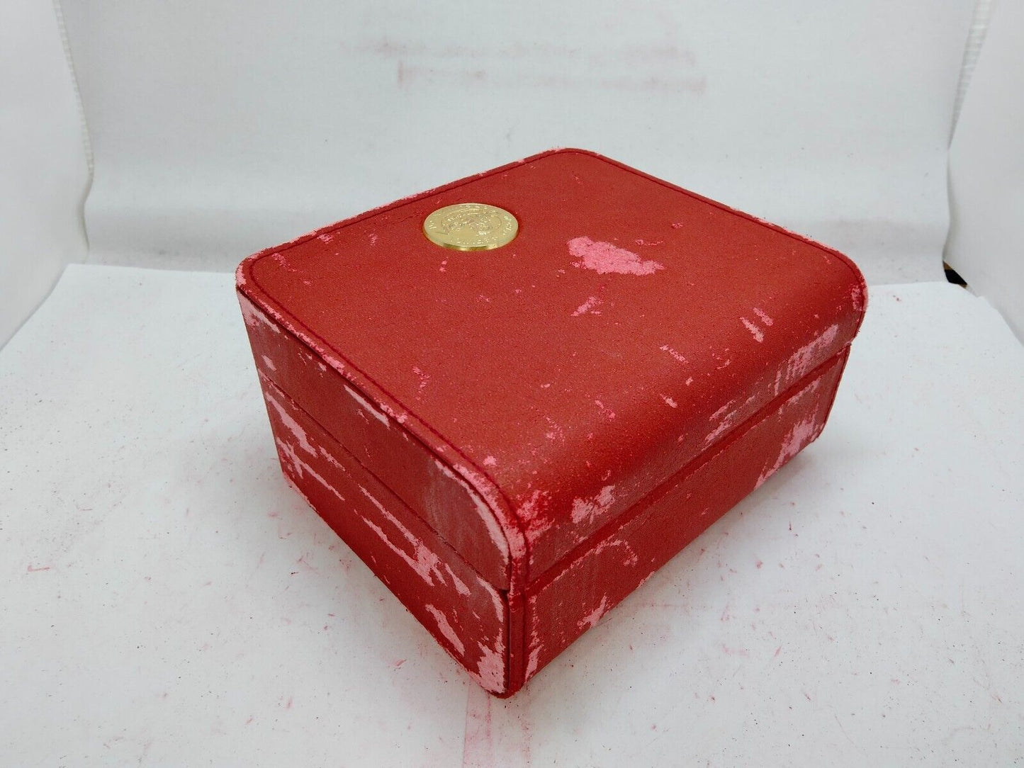 VINTAGE GENUINE OMEGA Speedmaster Seamaster Red watch box case 0912008y1S