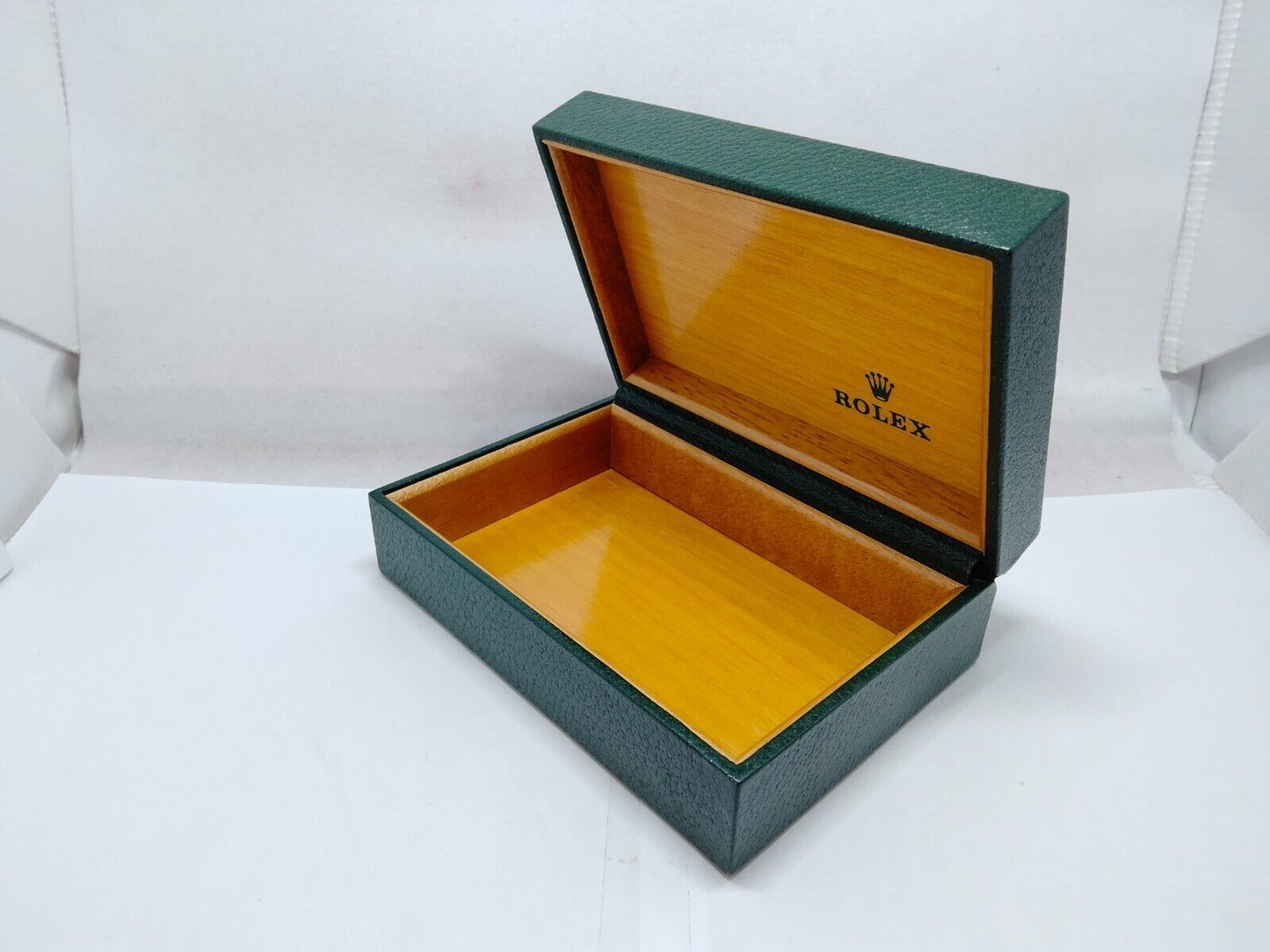 VINTAGE GENUINE ROLEX Green watch box case 68.00.55 no inner cushion 0321001y7S