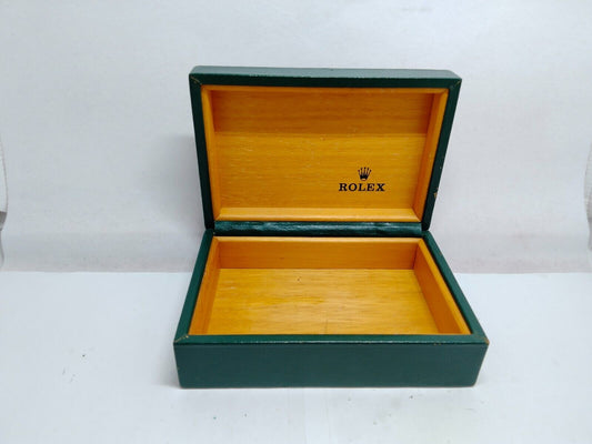 VINTAGE GENUINE ROLEX watch box case 68.00.06 no inner wood green 0119004y8S