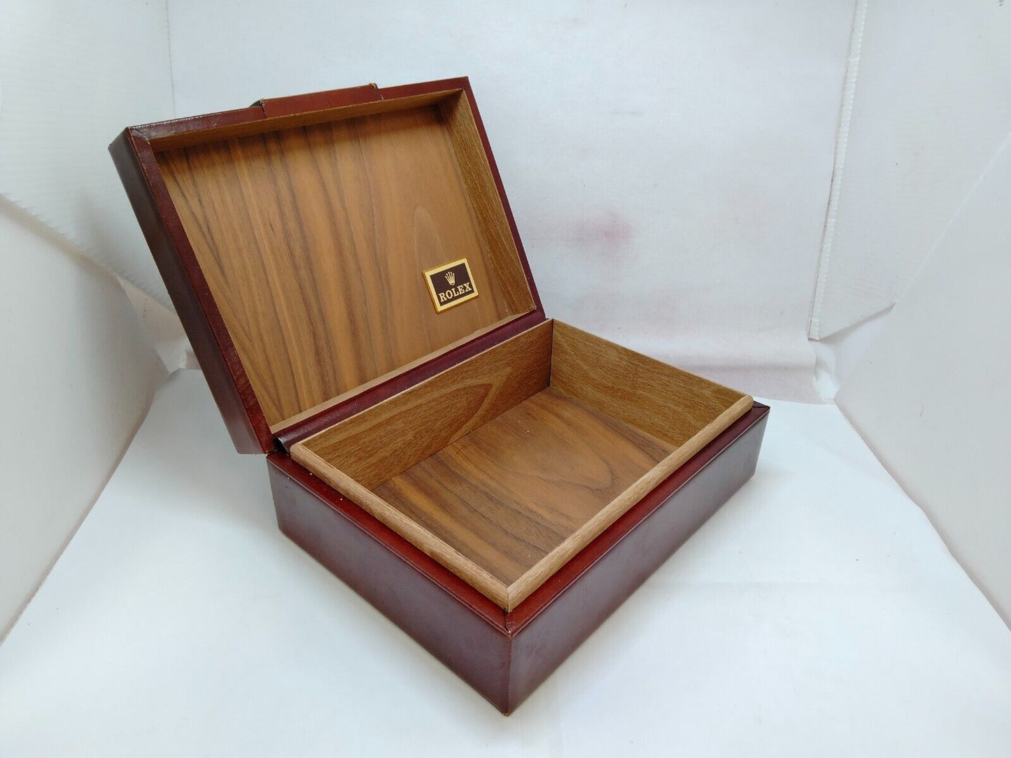 VINTAGE GENUINE ROLEX Day-date watch box case leather no inner junk 240103012y6S