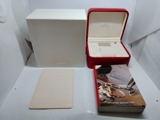 GENUINE OMEGA Speedmaster Seamaster watch box case booklet wood 230613006yS