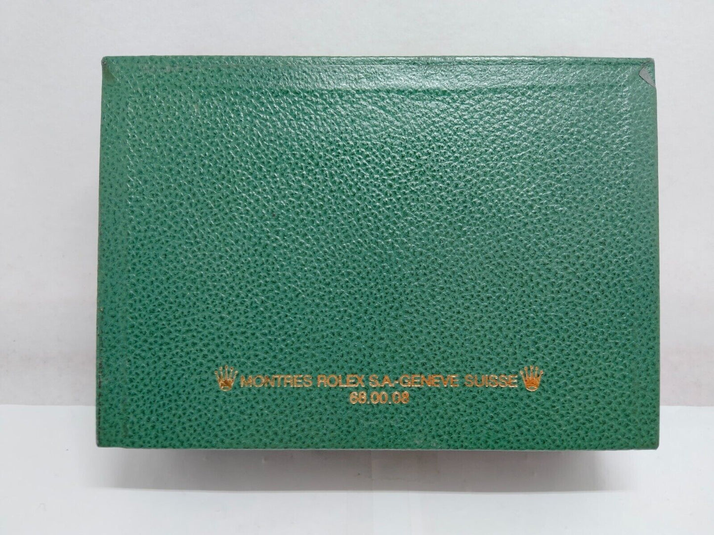 VINTAGE GENUINE ROLEX Green watch box case 68.00.08 no inner cushion 1223004y3S