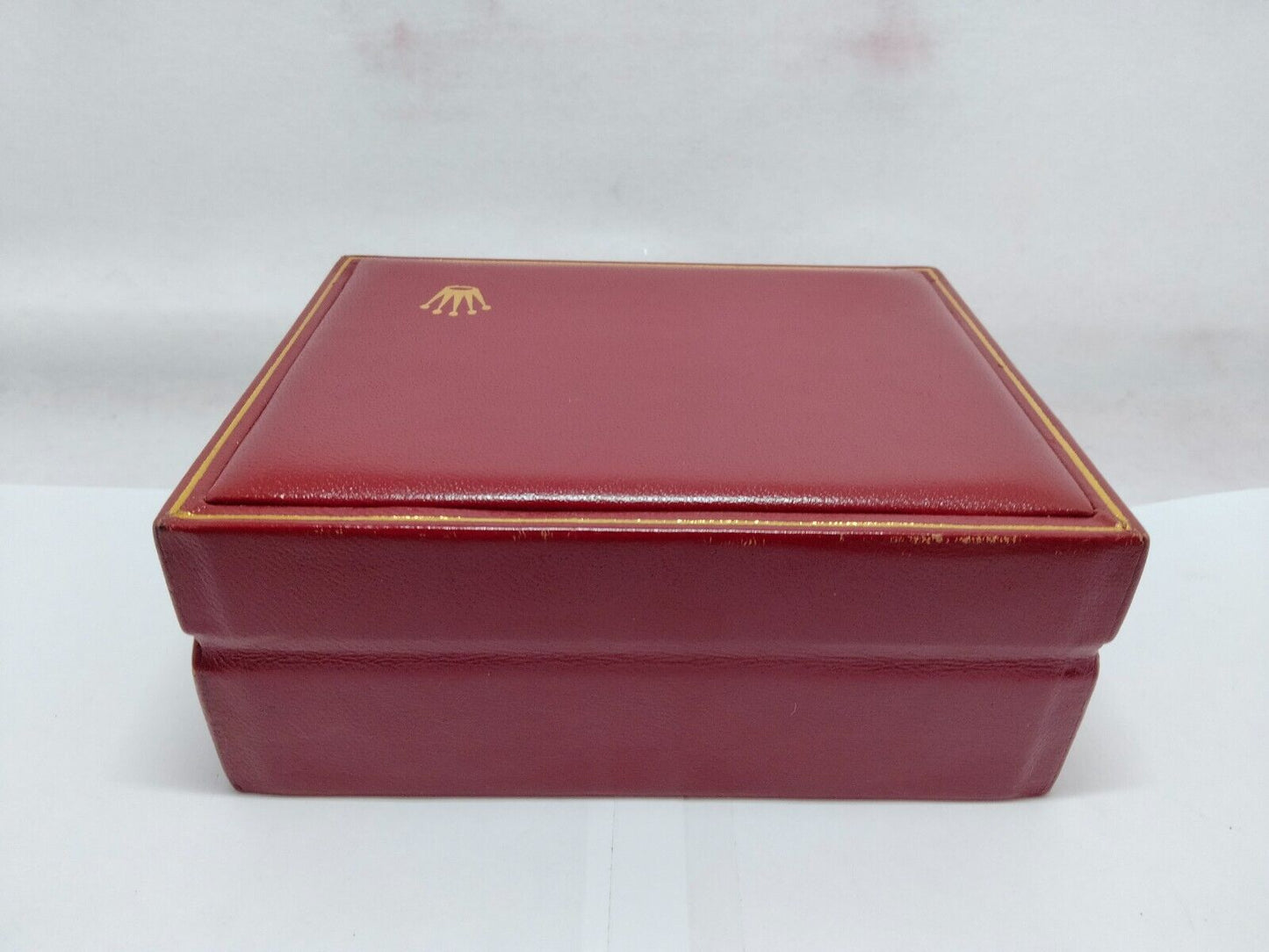 VINTAGE GENUINE ROLEX watch box case 14.00.08 red leather wood 1118001y4S