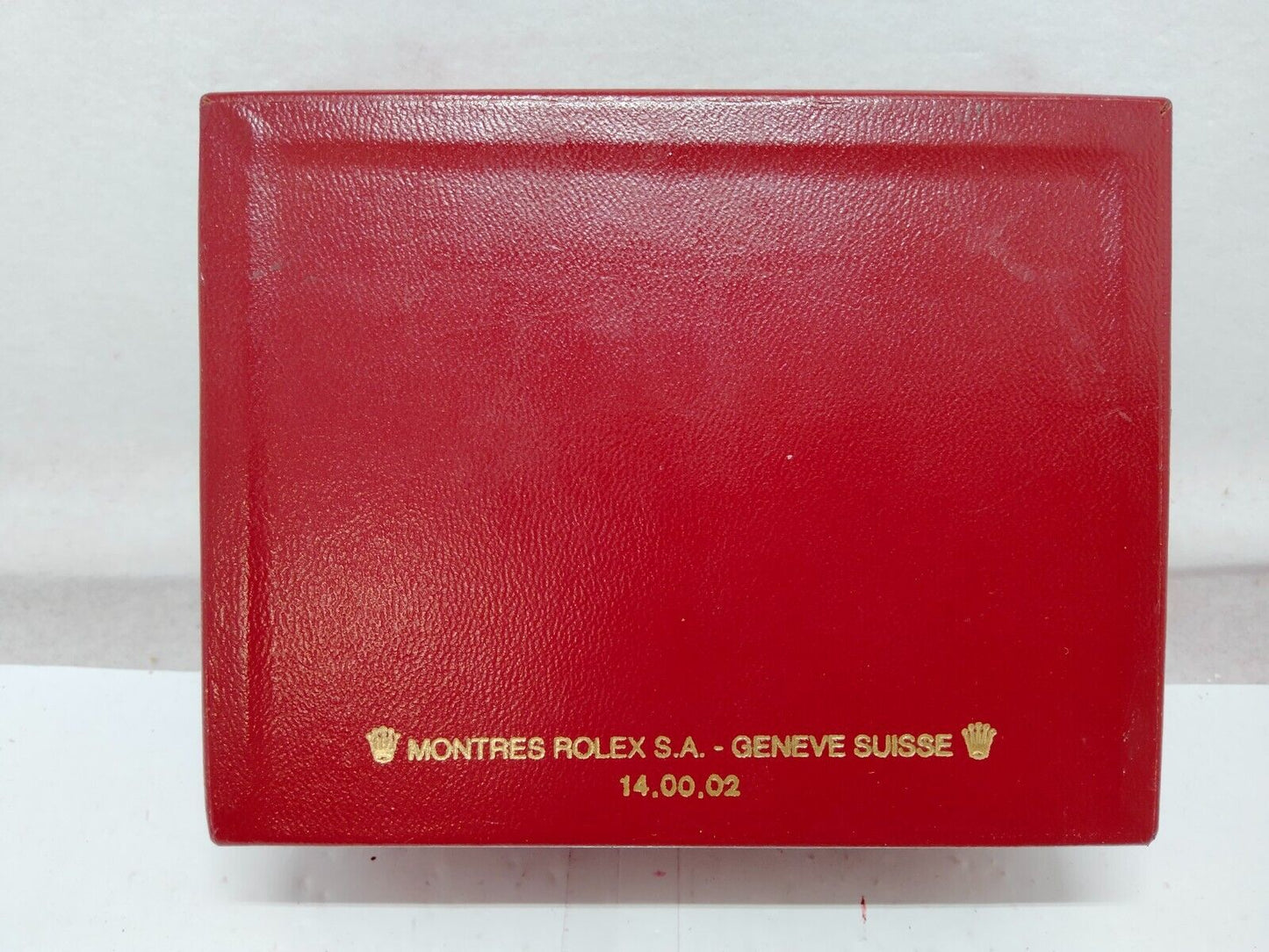 VINTAGE GENUINE ROLEX watch box case red 14.00.02 wood no inner 230921008y5S