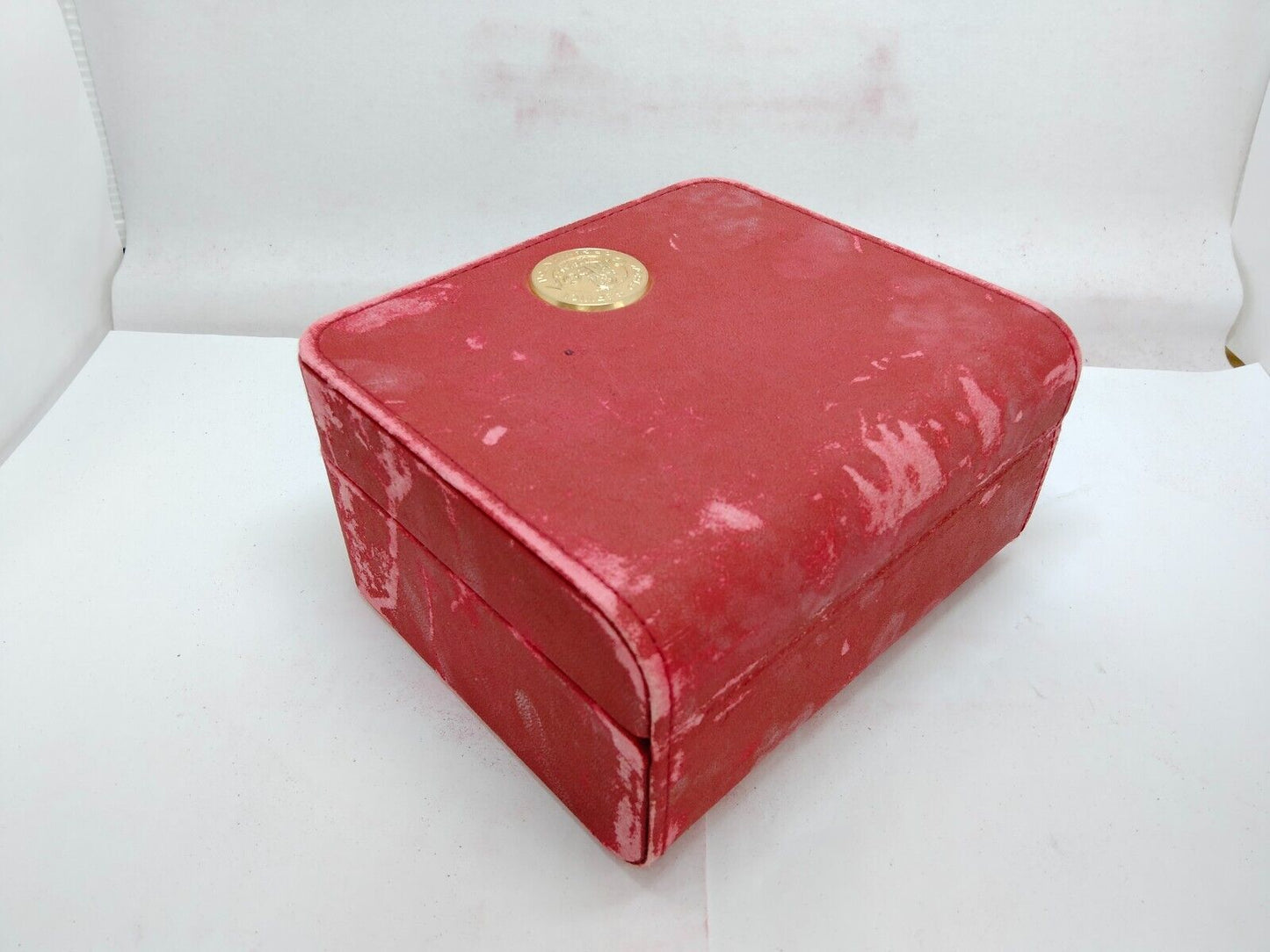 VINTAGE GENUINE OMEGA Speedmaster Seamaster red watch box case leather 0914025yS