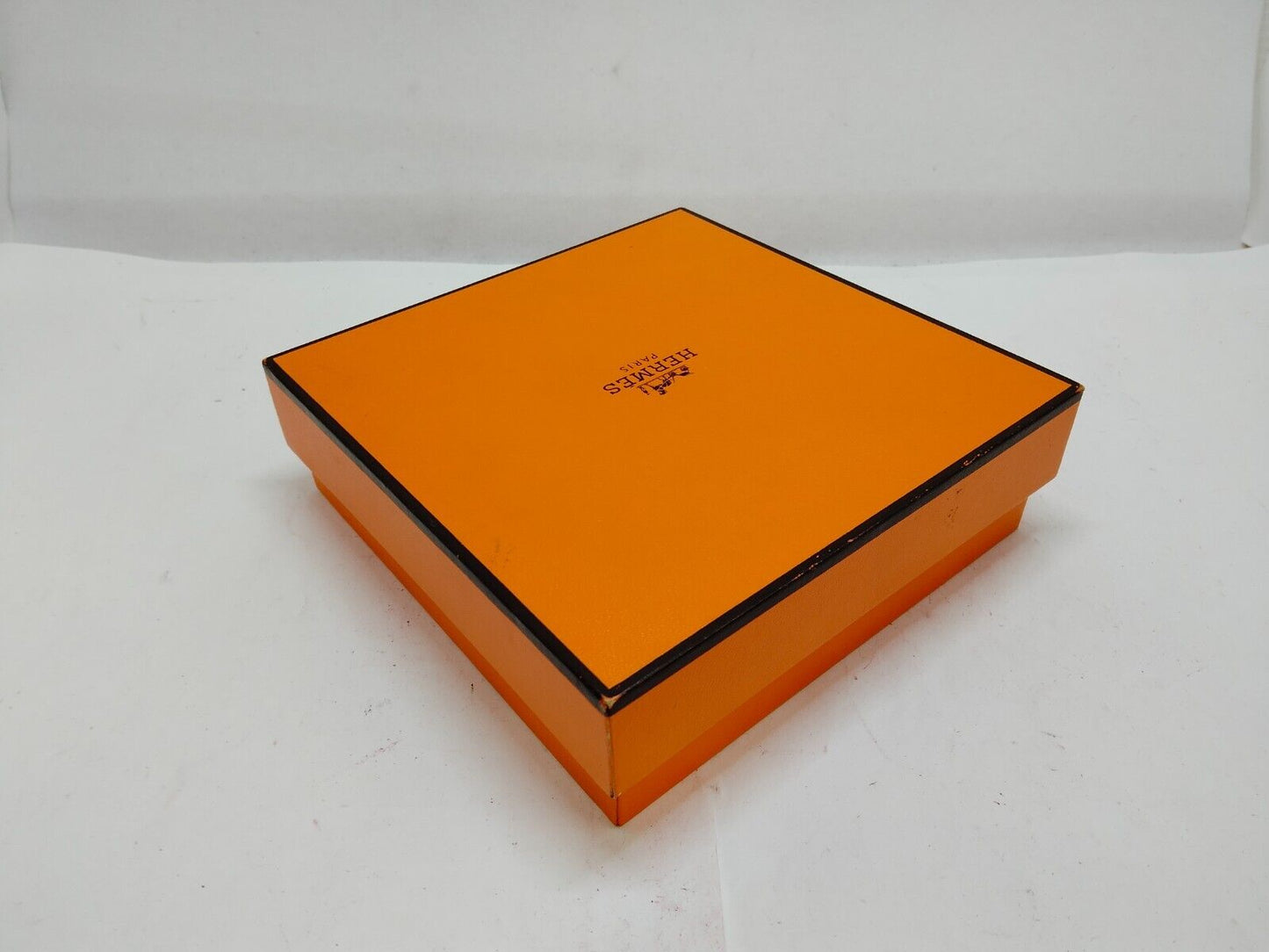 VINTAGE GENUINE HERMES watch box case 2set orange wood leather 0612005y4S