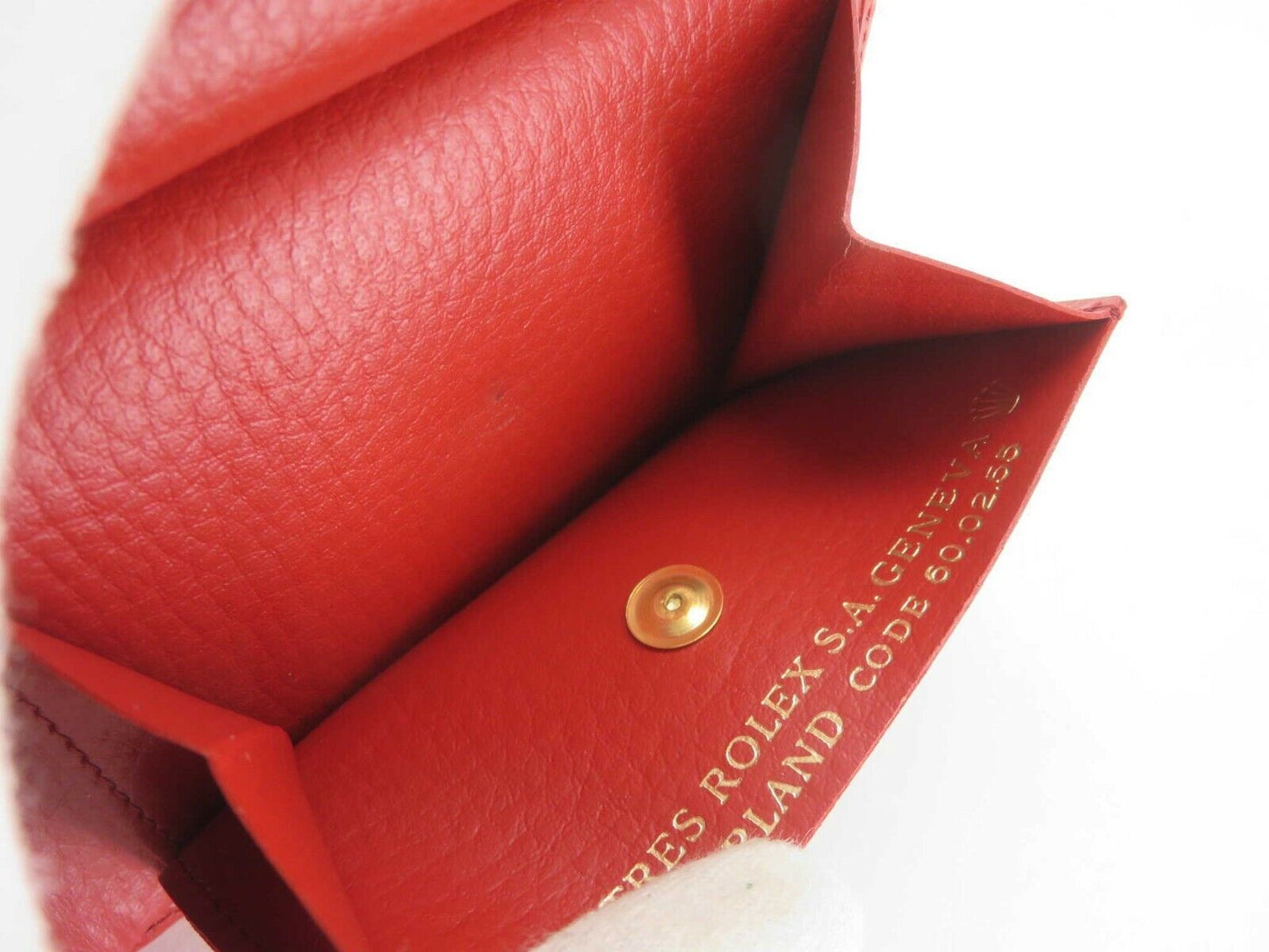 VINTAGE GENUINE ROLEX red watch case wallet 0921007e