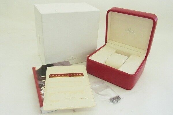 GENUINE OMEGA Speedmaster Seamaster watch box case Red link card 231126005yS