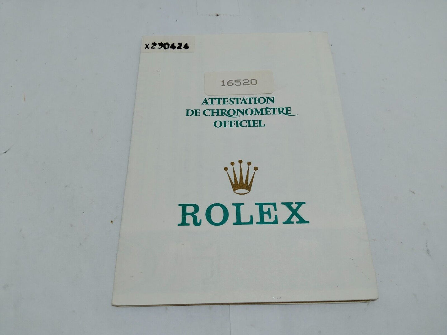 VINTAGE GENUINE ROLEX DAYTONA watch paper X 1992 230603002d2S