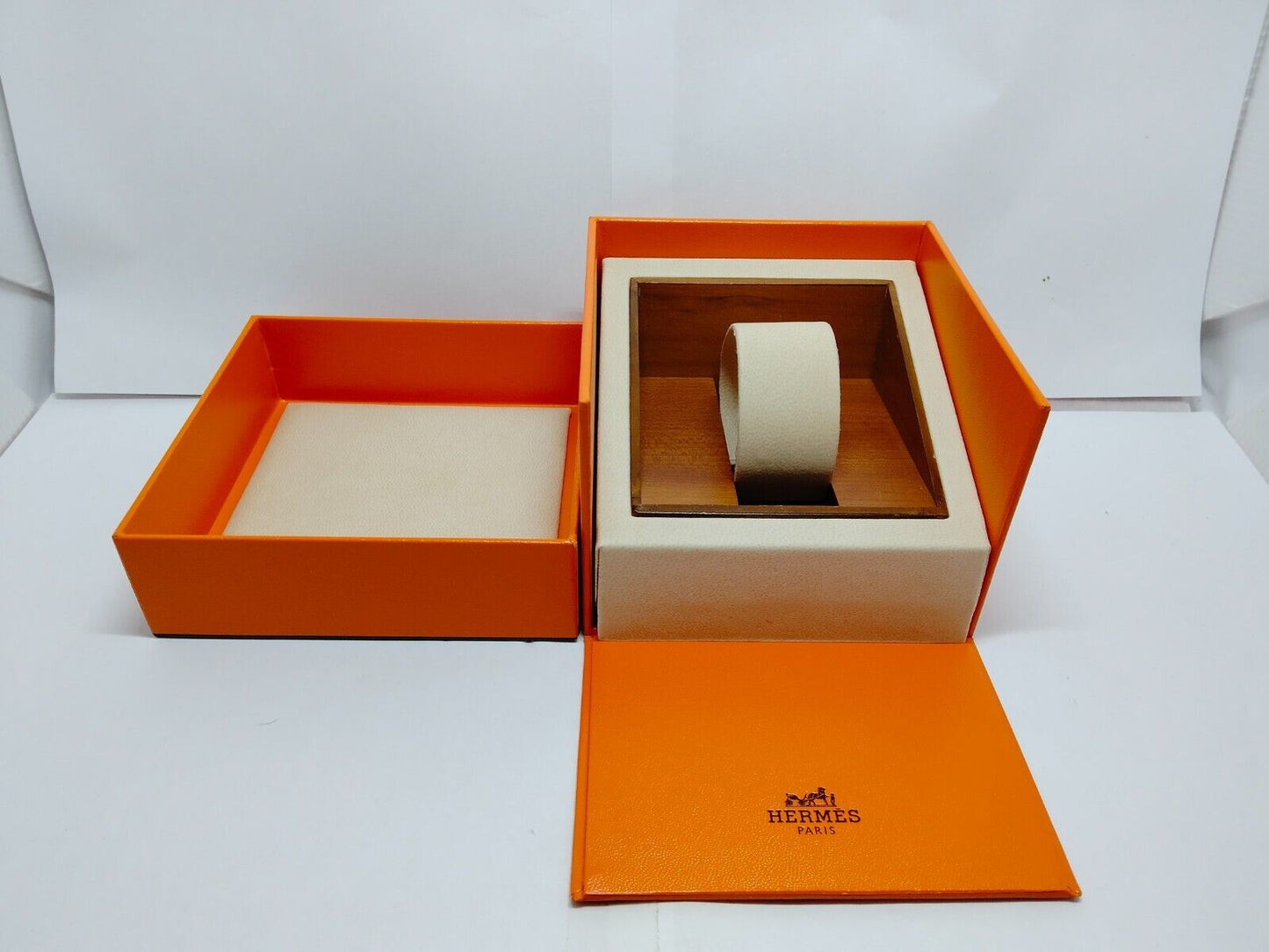 VINTAGE GENUINE HERMES watch box case Warranty Guarantee 2002' 230623003yS