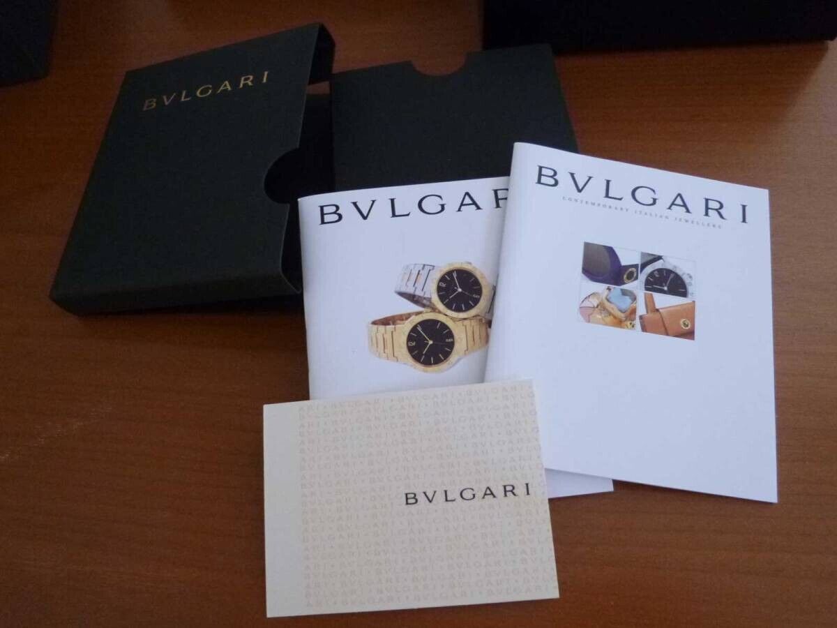 VINTAGE GENUINE BVLGARI watch box case warranty guarantee paper 230930005yS