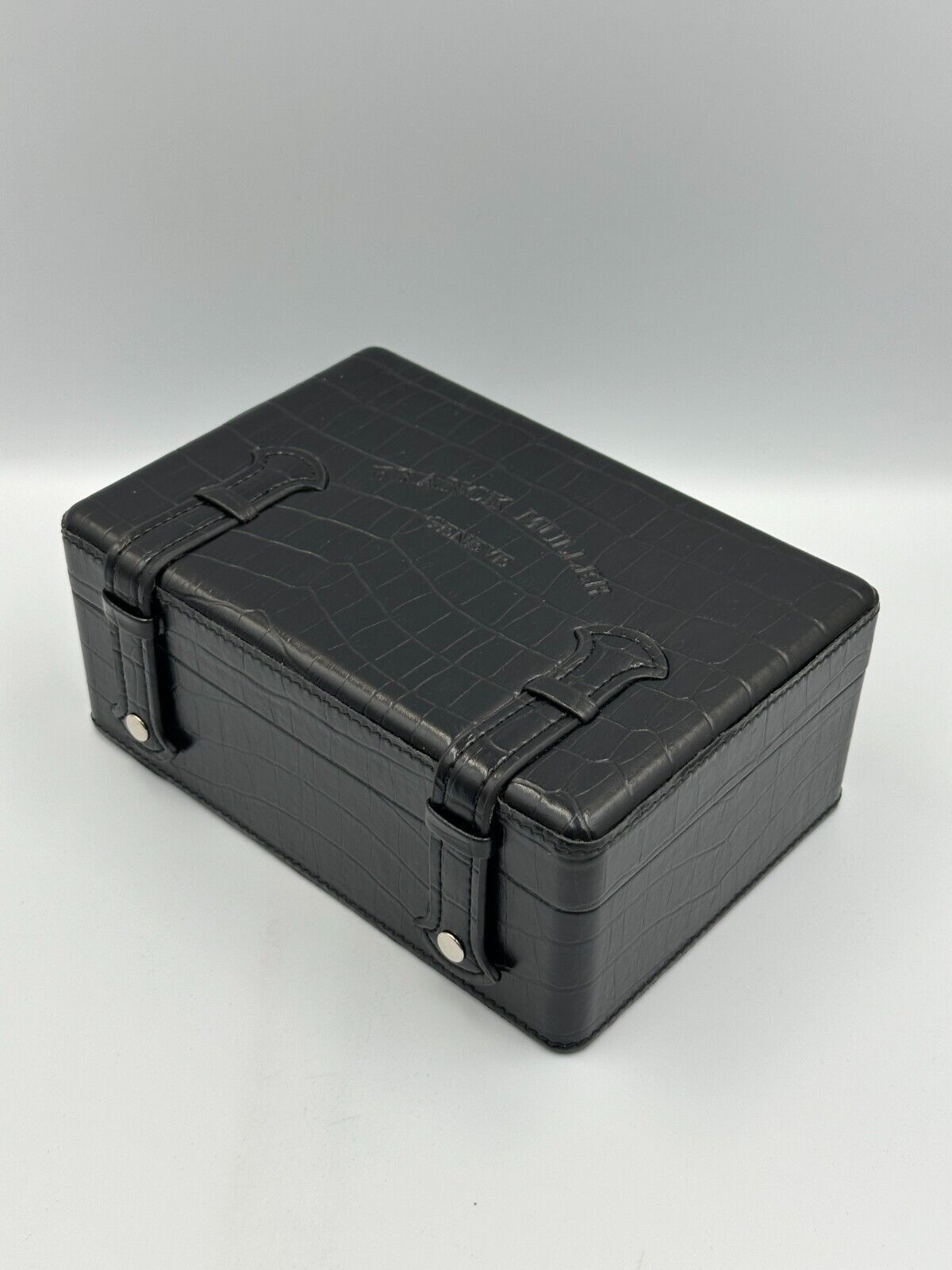 VINTAGE GENUINE Franck Muller Black watch box case wood leather 240223004y4A