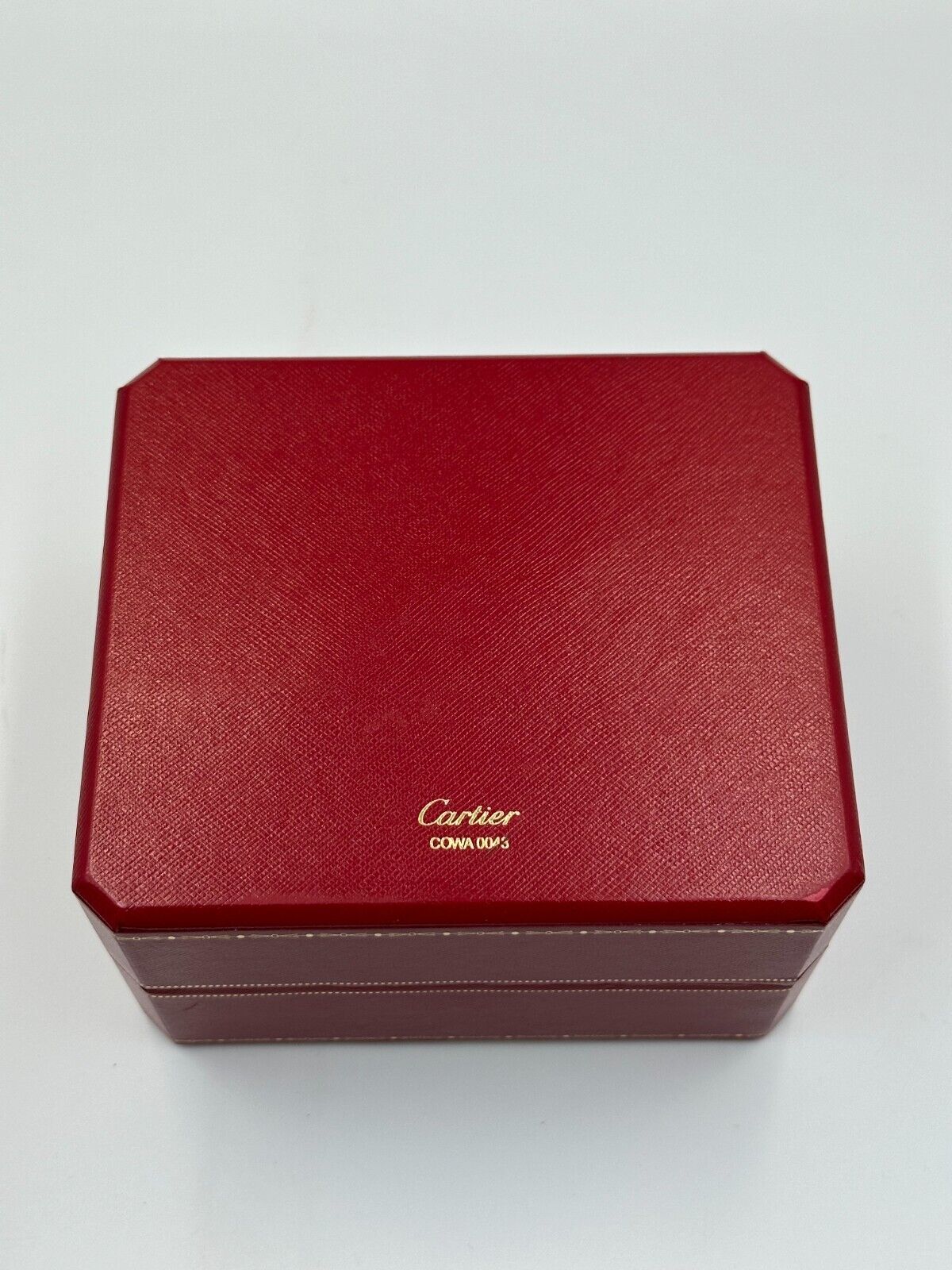 VINTAGE GENUINE CARTIER Red watch box case wood leather Booklet 240221001yA