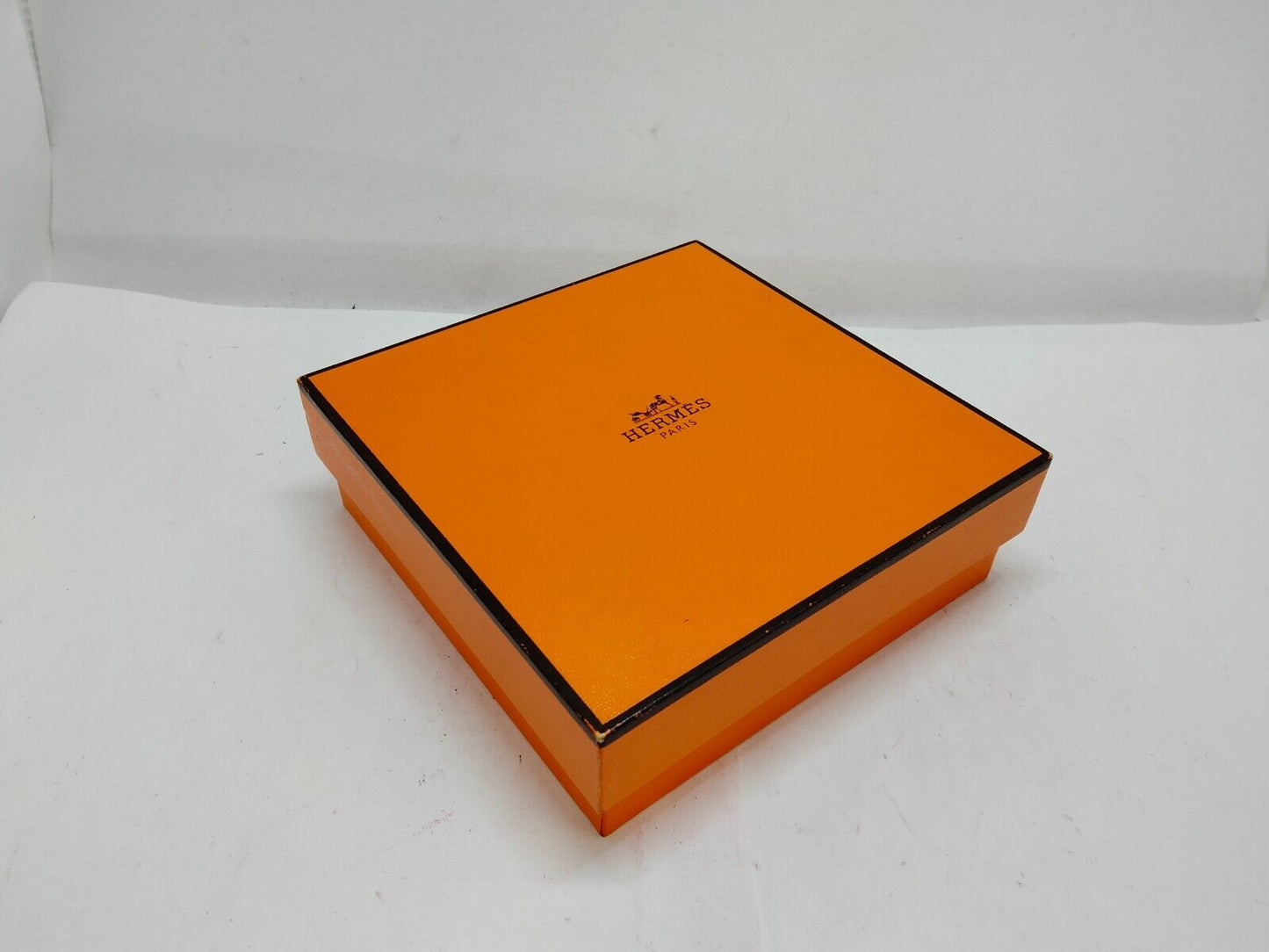 VINTAGE GENUINE HERMES watch box case 2set orange wood leather 0612005y4S