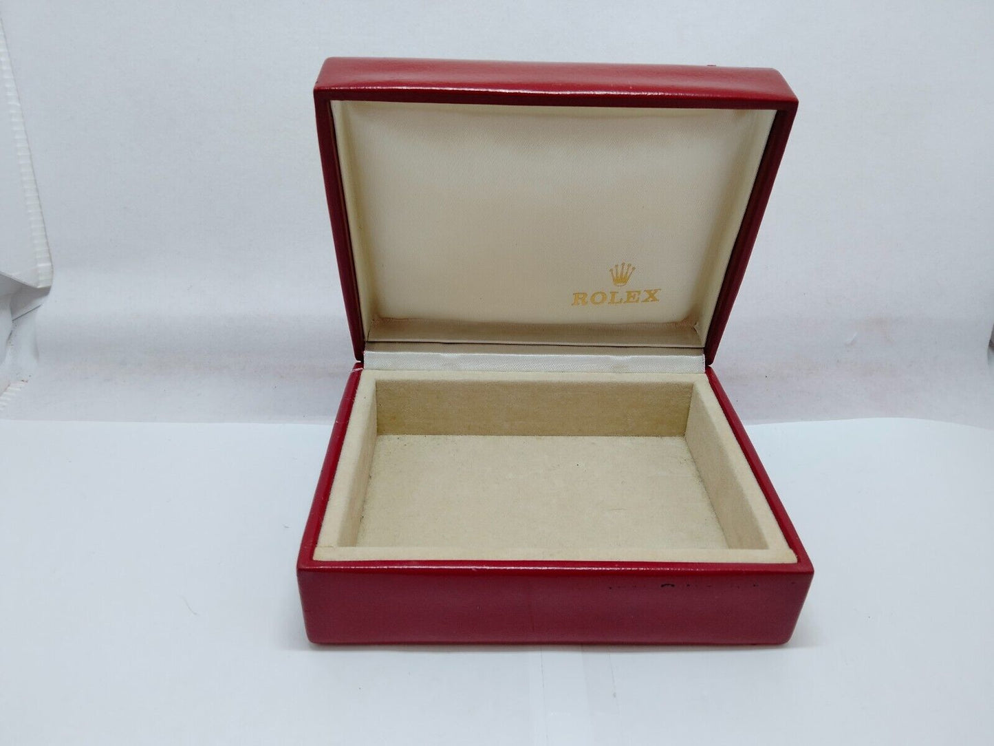 VINTAGE GENUINE ROLEX watch box case no inner cushion 14.00.02 red 1120011y5S