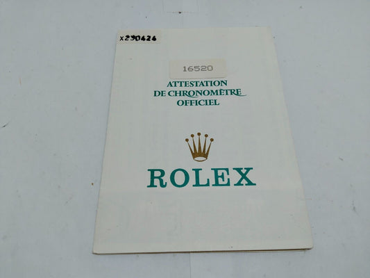 VINTAGE GENUINE ROLEX 16520 Daytona Watch paper X 1992 230603002d2S