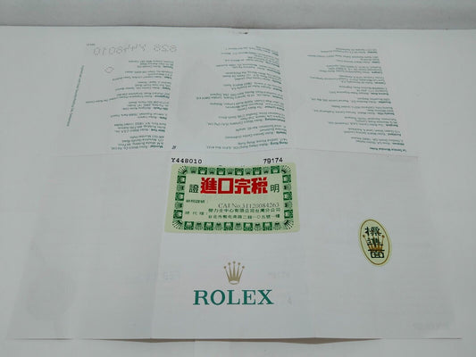 VINTAGE GENUINE ROLEX 79174 Datejust Watch Warranty Guarantee 2003' 0805001dS