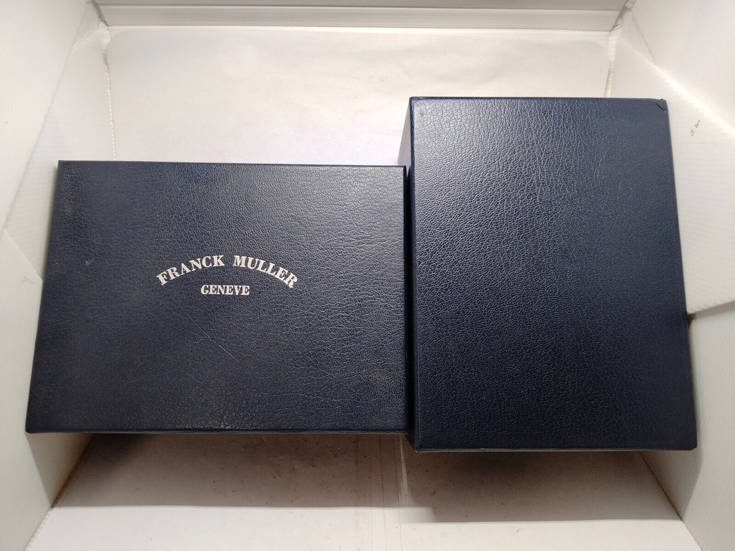 VINTAGE GENUINE FRANCK MULLER watch box case warranty guarantee wood 230828001yS