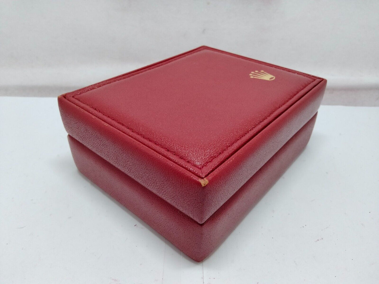 VINTAGE GENUINE ROLEX watch box case red 14.00.71 wood no inner 230921008y7S